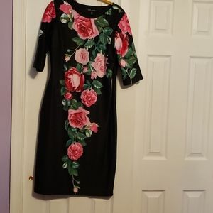 Black floral dress